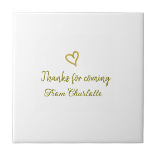 Azulejo gracias por venir agregar nombre mensaje de texto 