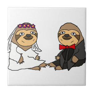 Azulejo Graciosa Novia Sloth y Boda Groom