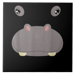 Azulejo Gracioso animal lindo cara Hippo Costume Halloween