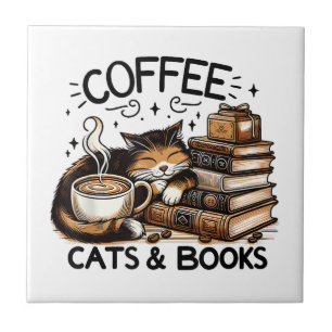 Azulejo Gracioso Café Café Los Libros De Idea De Regalo A 