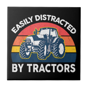 Azulejo Gracioso Distraído Fácilmente Por El Agricultor De