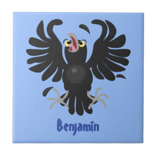 Azulejo Gracioso ilustracion de personalizado de cuervos l