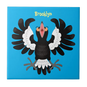 Azulejo Gracioso ilustracion de personalizado magpie austr