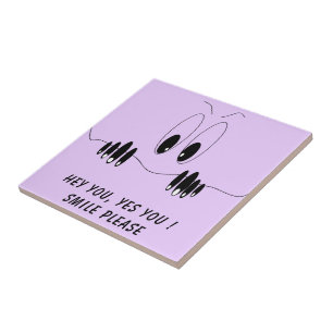 Azulejo Gracioso mosaico de cerámica con ojos de curiosida