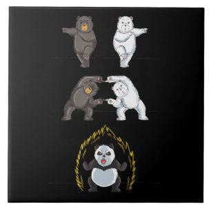Azulejo Gracioso Panda Cute Polar Oso Animal Lover