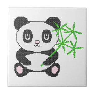 Azulejo Gracioso panda de puntas cruzadas