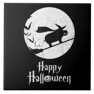 Azulejo Gracioso regalo de Halloween de bruja Hippo Lover