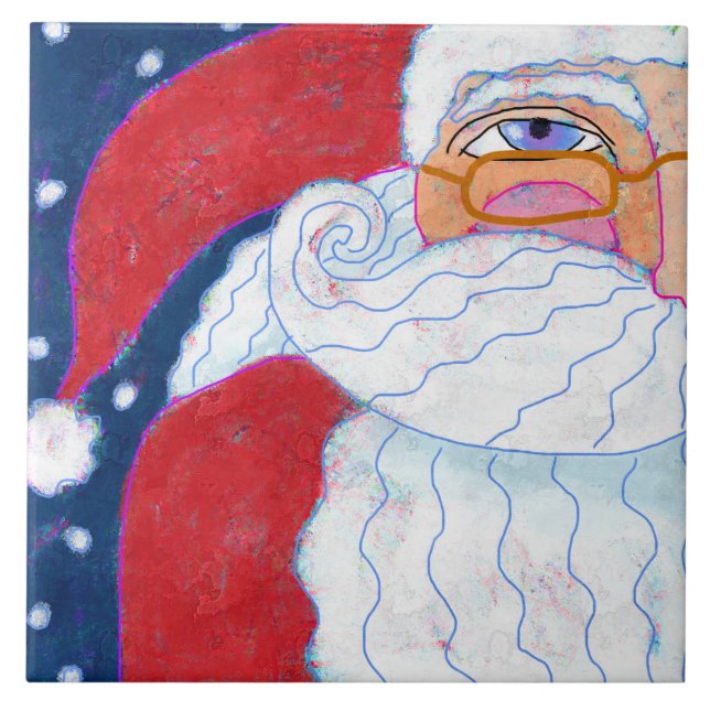 Azulejo Gracioso Resumen Art Santa Claus (Frente)
