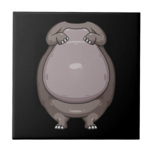 Azulejo Gracioso vago de disfraz de disfraz de Hippo Hallo