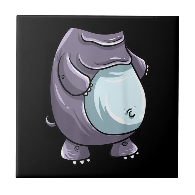 Azulejo Gracioso vago de disfraz de disfraz de Hippo Hallo (Frente)