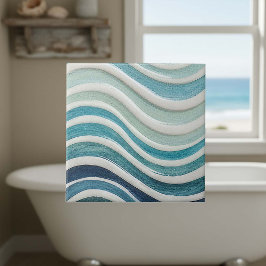 Azulejo Gradient Ocean Waves Coastal Pattern ID1197