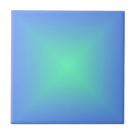 Azulejo Gradiente de diamante azul a verde aguamarina