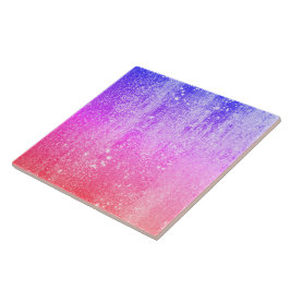Azulejo Gradiente de glam oceánico rosa-azul