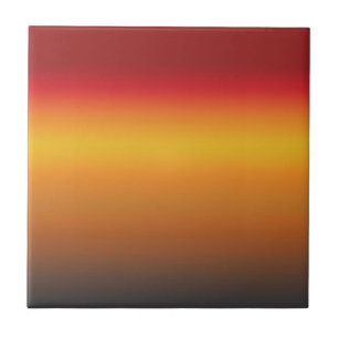 Azulejo Gradiente de sol Naranja rojo vibrante amarillo na