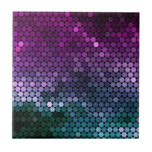 Azulejo Gradiente geométrico hexagonal Púrpura y Azul-Verd