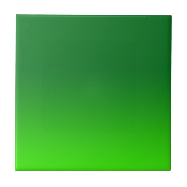 Azulejo Gradiente Verde Ombre Vivo Moderno Simple (Frente)