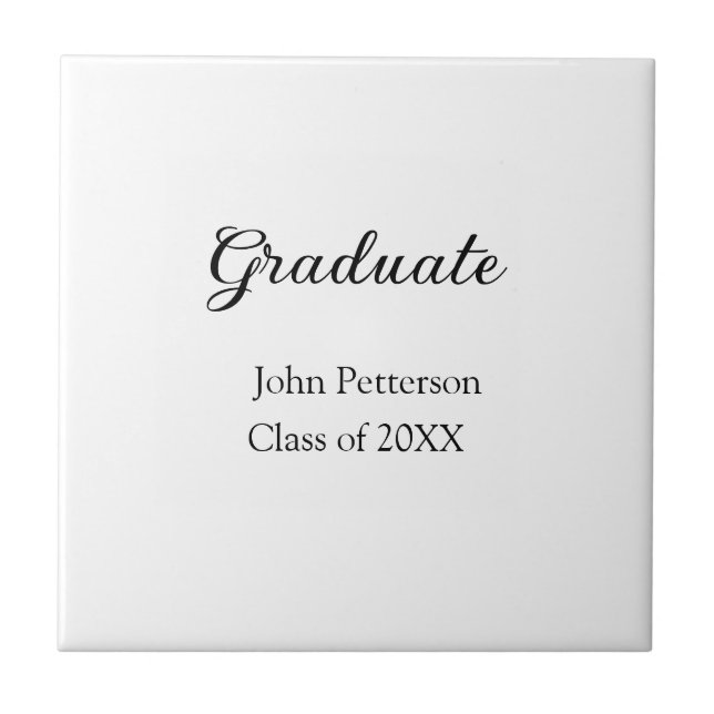 Azulejo Graduado de 20XX graduación mínima simple (Frente)