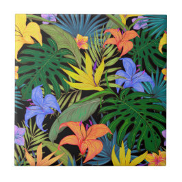 Azulejo Gráfica de flor tropical Hawai Aloha