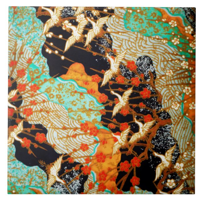 AZULEJO GRÁFICAS VOLADORAS CON FLORES DE PRIMAVERA (Frente)