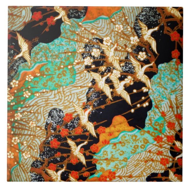 AZULEJO GRÁFICAS VOLADORAS CON FLORES DE PRIMAVERA (Frente)