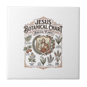Azulejo Gráfico Botánico Jesús Plantas Bíblicas Jesús Bota