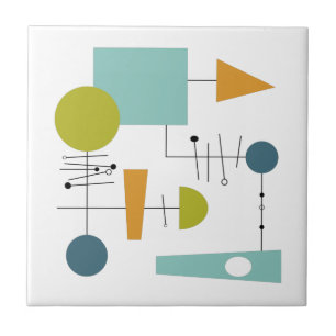 Azulejo Gráfico de flujo abstracto gráfico geométrico medi