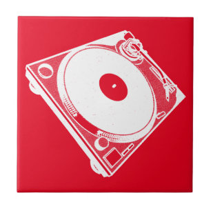 Azulejo Gráfico retro girable en blanco