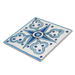 Azulejo Gran cerámica de estilo siciliano, azul. P5-Azul