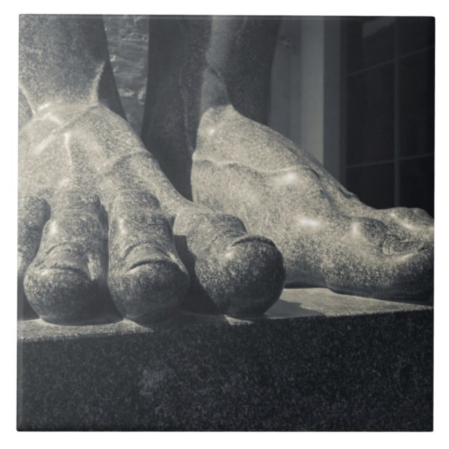 Azulejo Gran edificio de Ermita, pie de escultura (Frente)