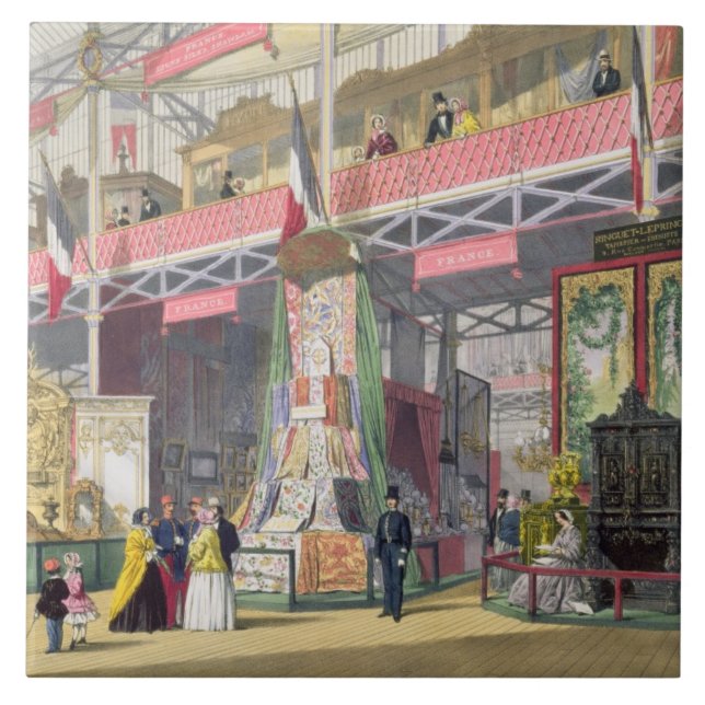 Azulejo Gran exposición, 1851: Francia No.1, exhibición (Frente)