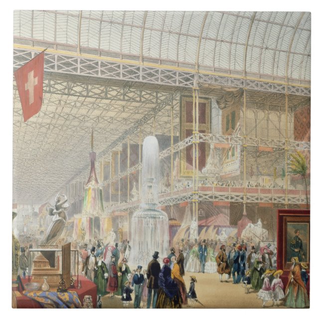 Azulejo Gran exposición, 1851: Transept central del Cr (Frente)