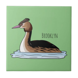 Azulejo Gran ilustracion de personalizado de aves grises c