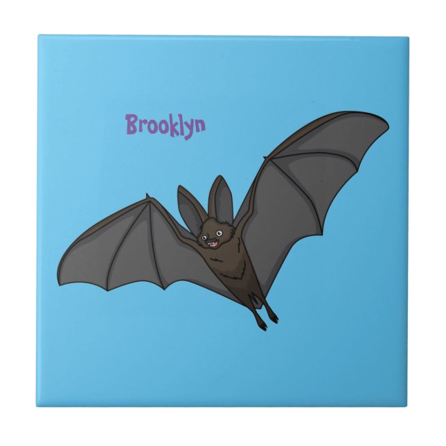 Azulejo Gran ilustracion de personalizado de murciélagos v (Frente)