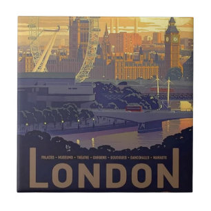 Azulejo Gran Londres Gran Parlamento Thames River