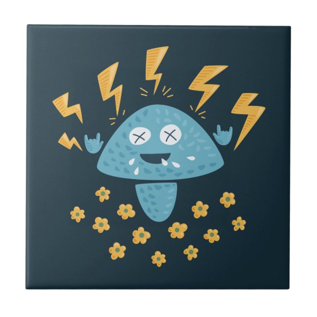 Azulejo Gran música Metalizado divertida Personalizado hon (Frente)