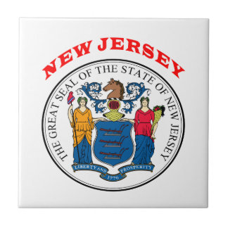 Azulejo Gran sello del estado New Jersey