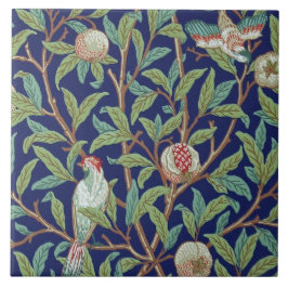 Azulejo Granada y pájaro pequeño, William Morris