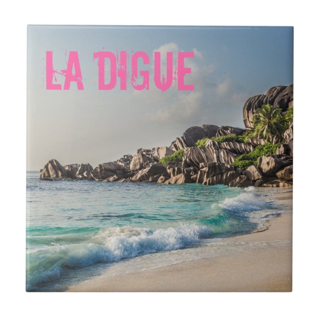 Azulejo Grand Anse Seychelles La Digue Beach (Frente)