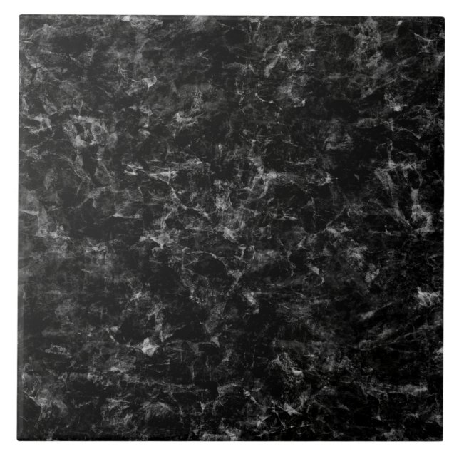 Azulejo Granito de mármol negro mosaico cerámico (Frente)