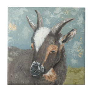 Azulejo Granja de cabra gris vivo