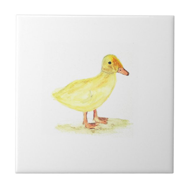 Azulejo Granja de duckling Animales acuarela Arte de corra (Frente)