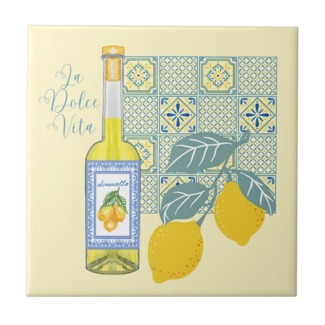 Azulejo Granja de limones retro (Frente)