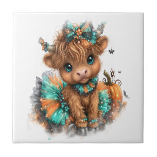 Azulejo Granja de Vacas Highland Halloween
