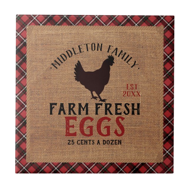 Azulejo Granja Fresca 🥚 🐓 Huevos (Frente)