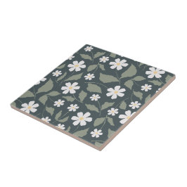 Azulejo Granja Moderna Margarita Azul Oscuro Verde y Salvi