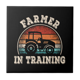 Azulejo Granjero en formación Tractor Divertido Agricultur