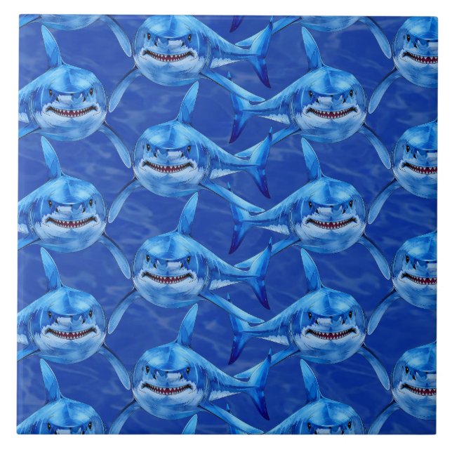 Azulejo Great White Shark Pattern  (Frente)