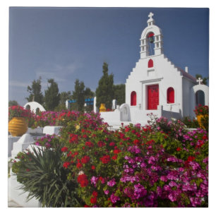 Azulejo Grecia, Mykonos, Pequeña capilla en el