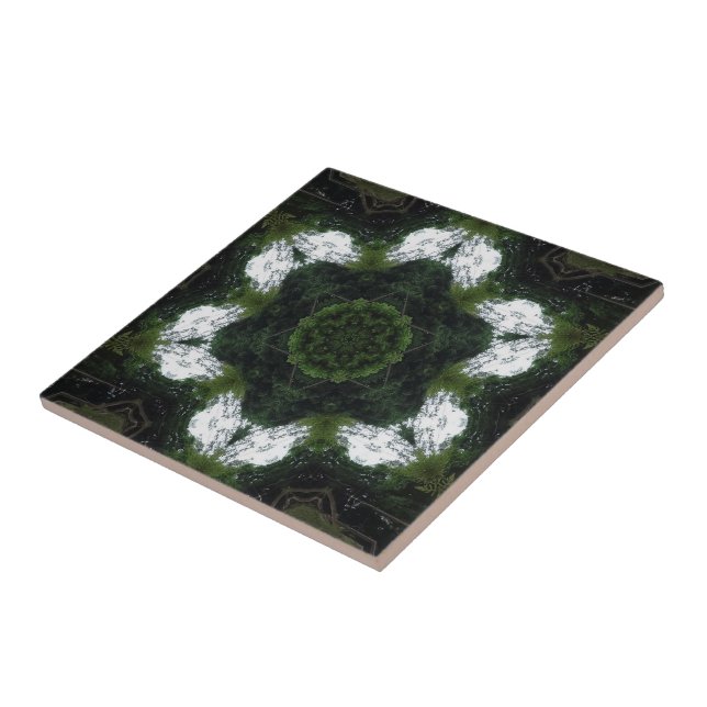 AZULEJO GREEN ABSTRACT DRAWING. SAMER BRASIL 1 (Lado)