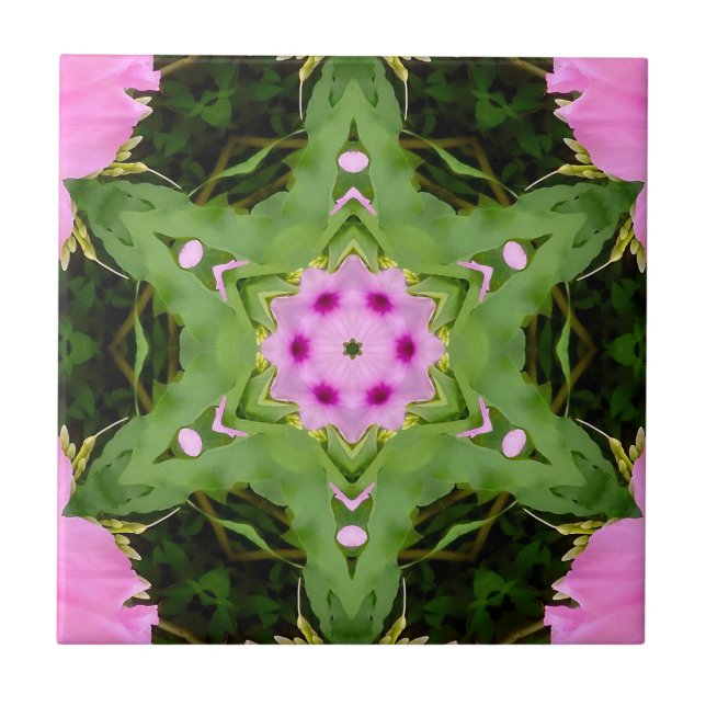 AZULEJO GREEN AND PINK ABSTRACT DRAWING. SAMER BRASIL. 4 (Frente)